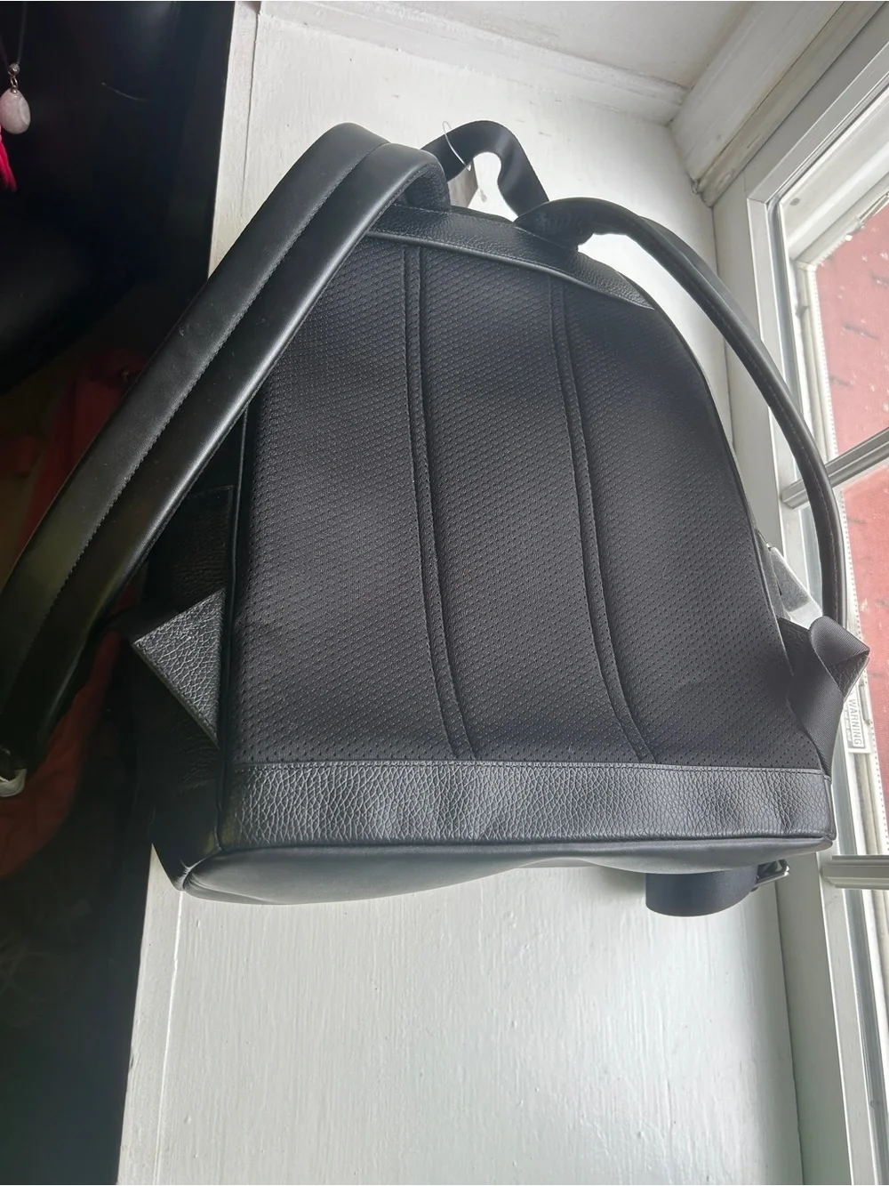 Michael Kors Black Cooper Pebbled Leather Commuter Backpack